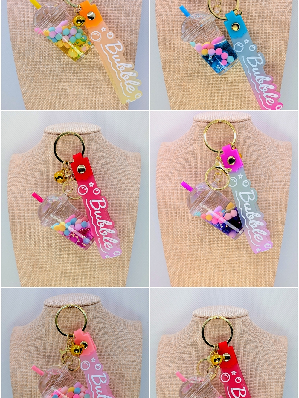 Bubble Drink Keychain Bag Charm: Single Or Multi Purchase Options